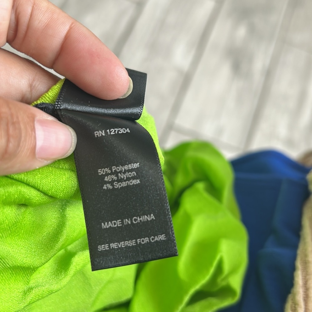 Ali Miles Neon Green Textured Short Sleeve Top - Picture 8 of 8